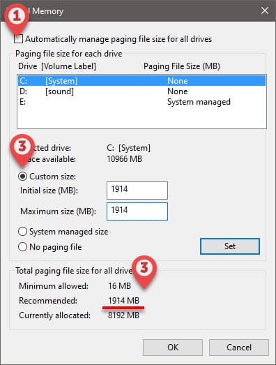 زيادة Virtual memory على ويندوز Windows 10